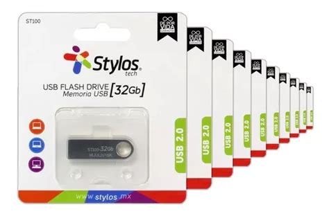 Kit De Memorias Usb Stylos Tech St Gb Plateado Env O Gratis