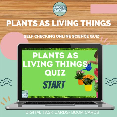 Plants As Living Things Science Digital Boom Card Deck Online Quiz