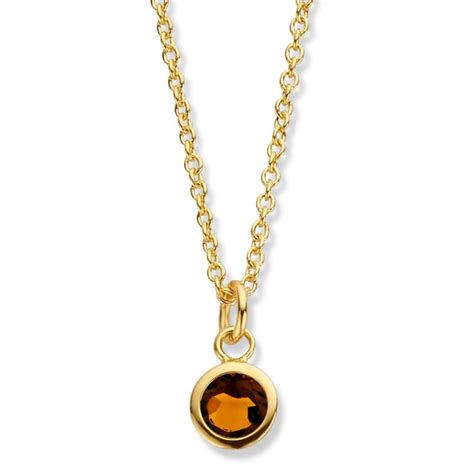 Gold Sky Necklace With Brandy Citrine Free Shipping