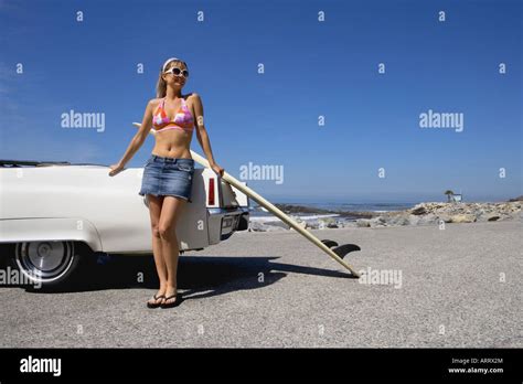 Bikini Woman Car Hi Res Stock Photography And Images Alamy