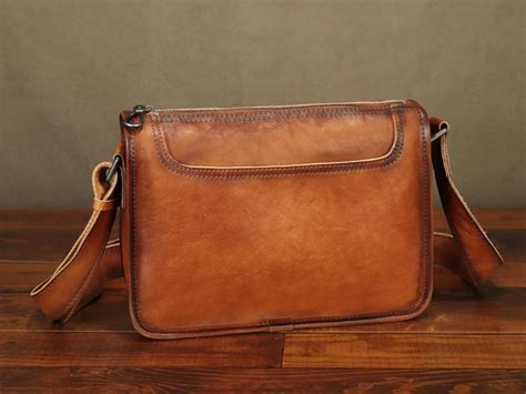 Ivtg Genuine Leather Messenger Bag For Men Crossbody Shoulder Bag