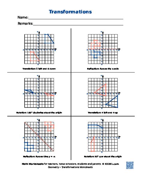 Worksheet Transformations Worksheets Library