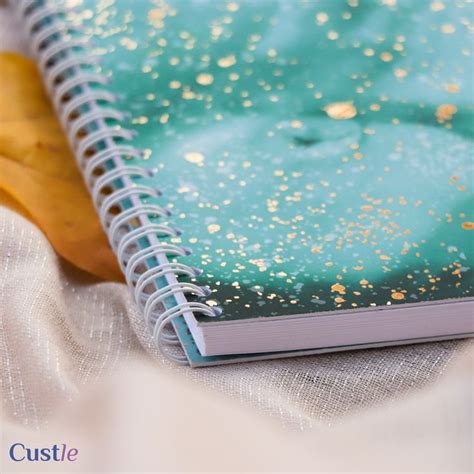 Beautiful Notebook Real Gold Foiled Travel Book T Custle Hardcover Spiral Notebook