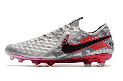 Nike Tiempo Legend 8 Elite FG silver gray red for sale