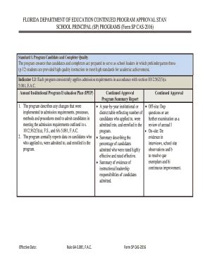 Fillable Online Fldoe FLORIDA DEPARTMENT OF EDUCATION CONTINUED PROGRAM