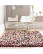 Origins Rocks Shaggy Blue Wool Rug Ashanti Rugs