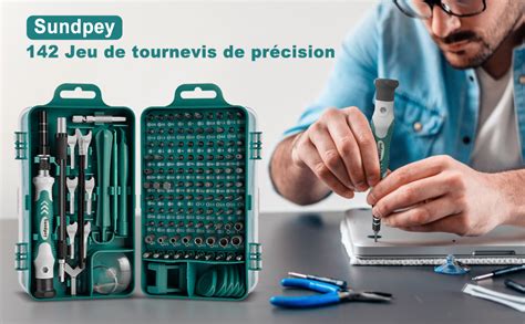 Sundpey Kit Jeu Tournevis de Précision 142 en 1