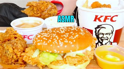 Asmr Mukbang Kfc One Box Fried Chicken 【咀嚼音】 ケンタッキー 켄터키 먹방 Youtube