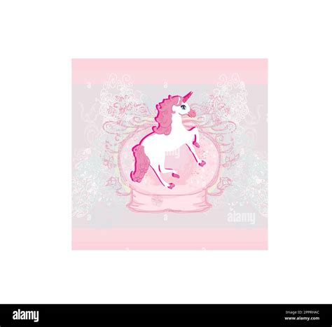 Vector Illustration Of Beautiful Pink Unicorn Stock Vector Image Art