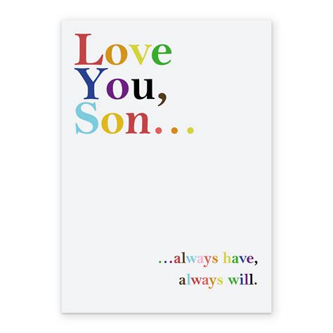 Personalised Love You Son Multi Coloured Card Hallmark