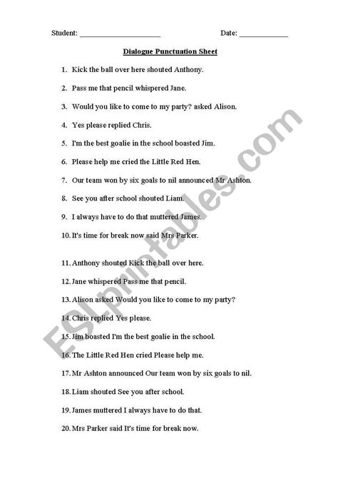 Quotation Marks Worksheets Worksheets Library