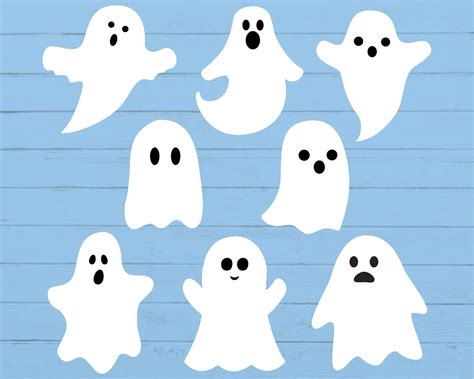 Ghost Svg Bundle Png Dxf Eps Ai Pdf  Ghost Svg Cute Ghost