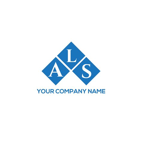 Als Letter Designals Letter Logo Design Sobre Fondo Blanco Concepto