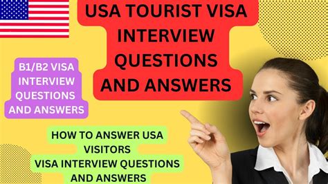 USA Tourist Visa Interview Questions And Answers US Visit Visa