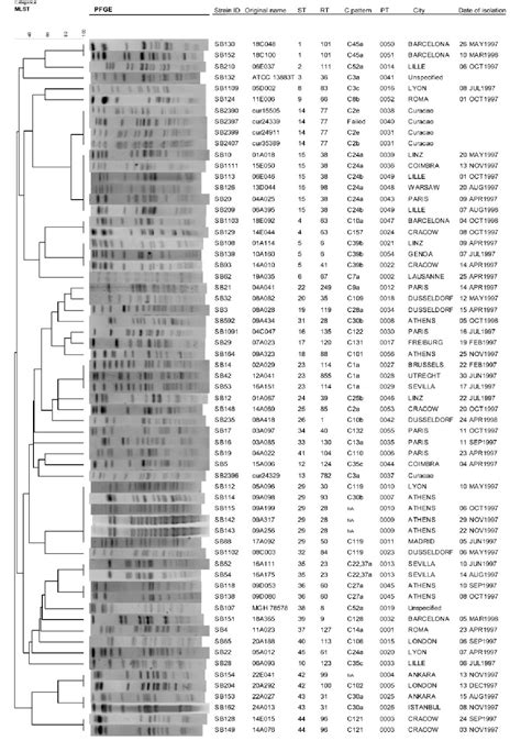 Figure 1 From Comparison Of PFGE And Multilocus Sequence Typing For