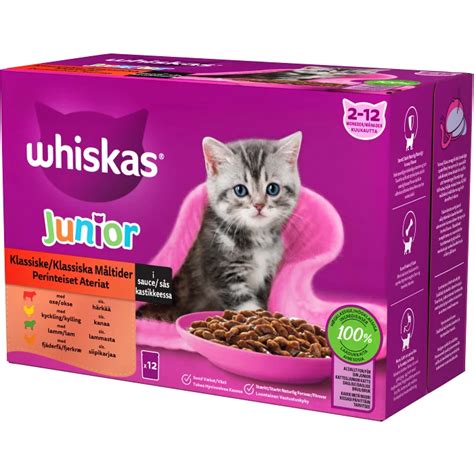 Kattmat Junior klassiska måltider 12 p Whiskas Handla mat online från