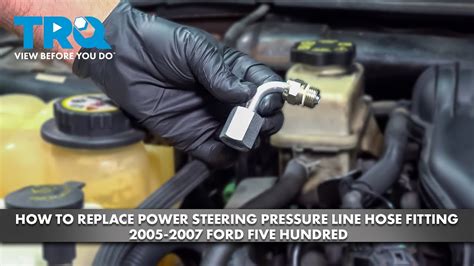 How To Replace Power Steering Pressure Line Hose Fitting Ford