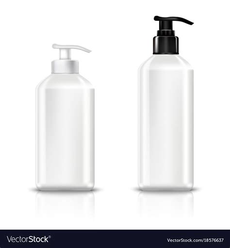 Dispenser pump plastic bottle white Royalty Free Vector