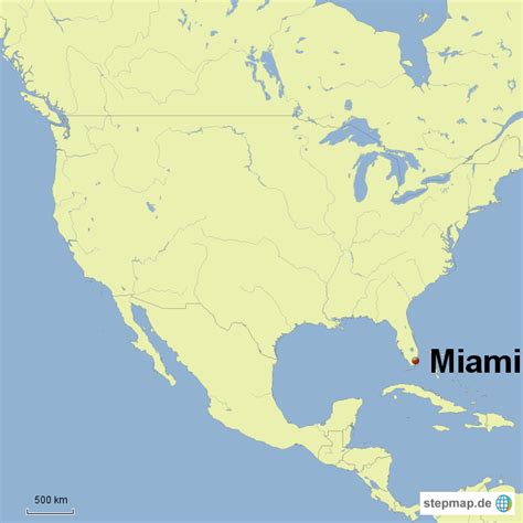 Stepmap Miami Landkarte F R Nordamerika