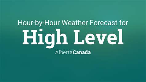 Hourly forecast for High Level, Alberta, Canada