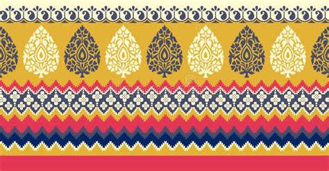 Indian Traditional Design Colorful Background Stock Illustration - Illustration of decor ...