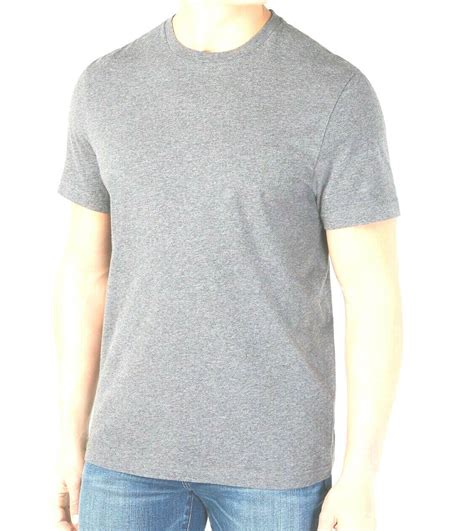 Club Room Mens Heather Charcoal Gray Crew Neck 100 Cotton T Shirt New