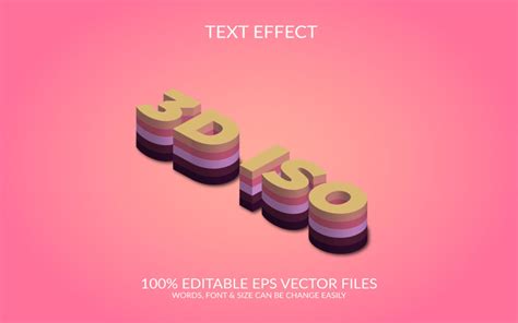 Illustration De Conception Deffet De Texte Vectoriel Modifiable En 3d