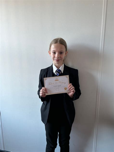 Annabel Wins Writing Competition John Whitgift Academy