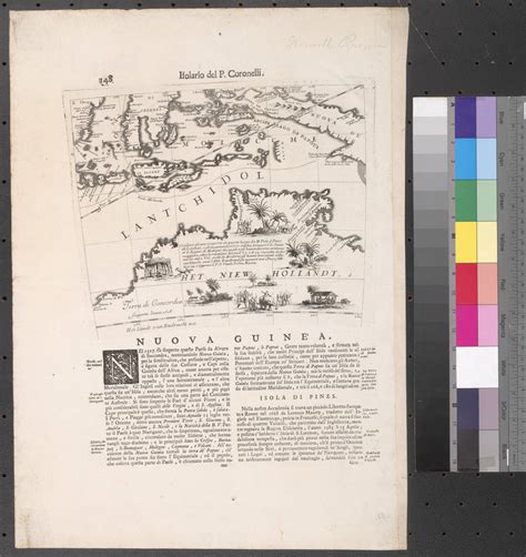 Untitled Part Of A Terrestrial Globe Gore Sheet 1688 Showing The