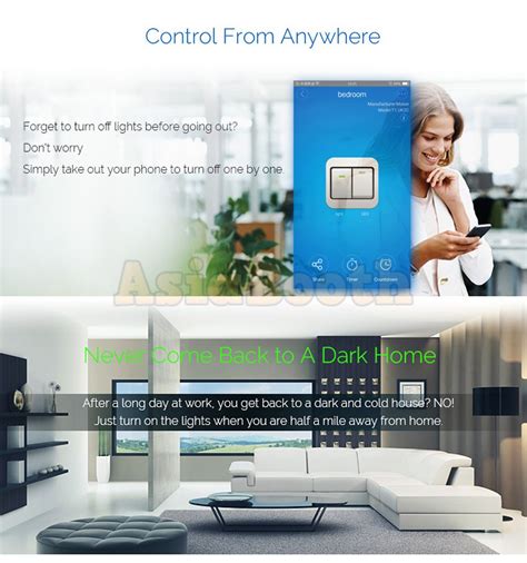 Sonoff Smart Home Wireless Wall Switch Touch Panel Eu Model Asia Booth