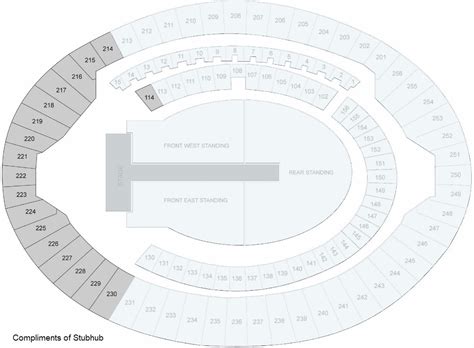 London Stadium Seating Map - Runway Stage