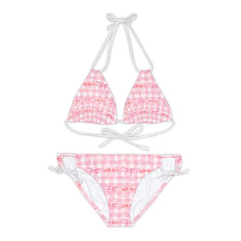 Plaid And Bows Coquette Bikini Set Coquette Swim Coquette Fashion