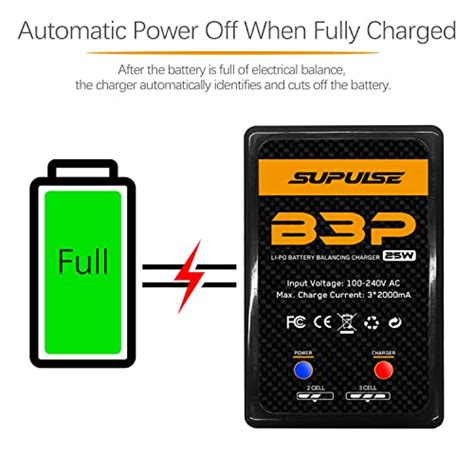 Supulse Lipo Charger 2x Faster Quick Charge 25w 2s 3s Rc Balance Charger Ac 74 111v Upgrade