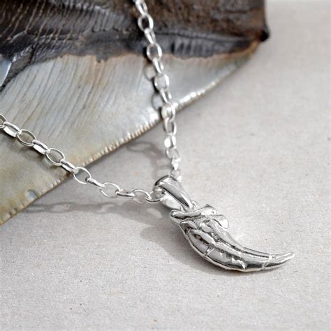 Sterling Silver Raptor Claw Necklace Martha Jackson Jewellery