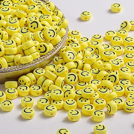 Amazon 650 Pcs Smiley Face Beads 7x4 Mm Big Pack Mixed