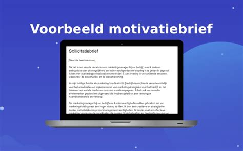 Motivatiebrief Voorbeeld Krijg Inspiratie Voor Het Schrijven Van Je