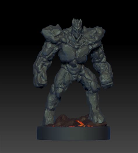 OBJ file Fire Elemental Miniature・Model to download and 3D print・Cults