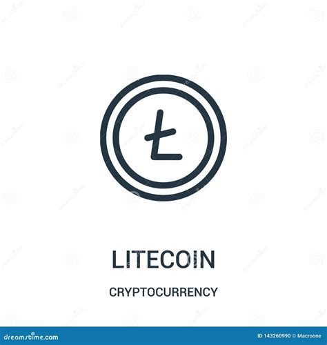 Litecoin Icon Vector From Cryptocurrency Collection Thin Line Litecoin