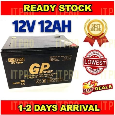 PROAutogate UPS GENUINE GPower 12V 12Ah Rechargeable Sealed Lead Acid