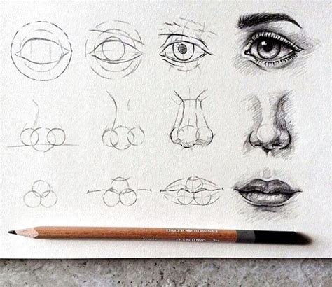 How to draw eyes nose and lips Augen zeichnen Zeichenanleitungen für