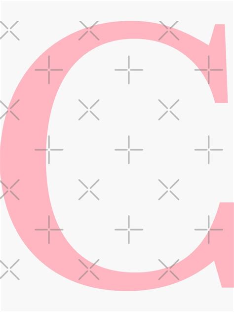 Letter C Light Pink Color Sticker For Sale By Funstudio Redbubble