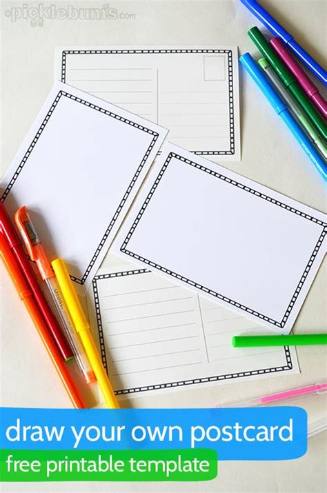 Draw Your Own Postcard - a free printable postcard template Printable ...