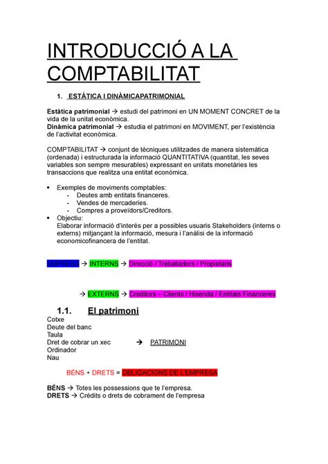 Introducció a la Comptabilitat UdG INTRODUCCIÓ A LA COMPTABILITAT 1