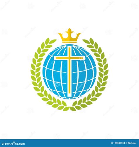 Church Logo The Cross Of Jesus The Globe The King`s Crown And