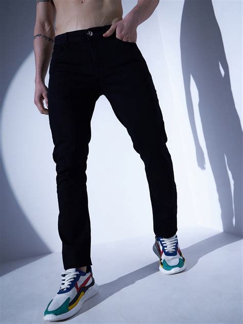 Hubberholme Men Black Slim Fit Stretchable Jeans - Price History