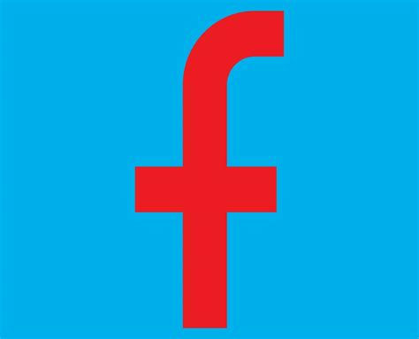 Isolated facebook logo in red and blue color. 24224944 Vector Art at ...