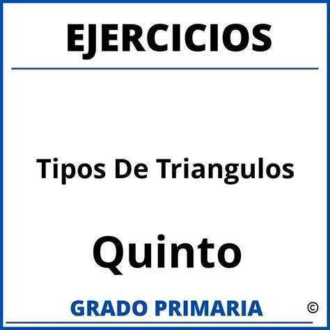 Ejercicios De Tipos De Triangulos Quinto Grado The Best Porn