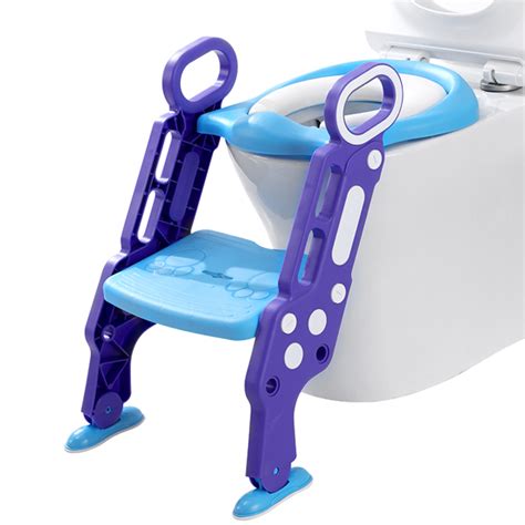 Folding Baby Potty Ladder Toddler Potty Seat Toddler Toilet Seat with Step Stool Ladder Kids ...