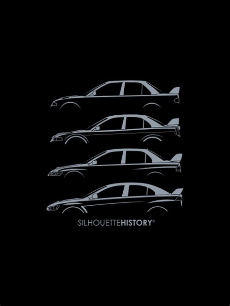 Mitsubishi Lancer Evo Silhouettehistory Artwork Veicoli