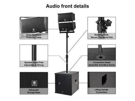 PRORECK Club 6000 15 Inch 6000W P M P O Stereo PA Speaker System Combo